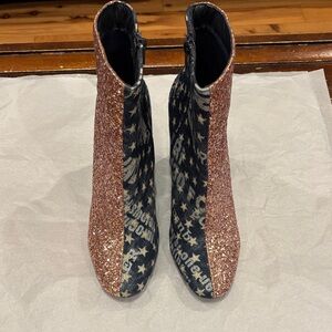Yoki Glitter and Star Ankle Boots